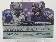 2014 Silver Prizm Head to Head Greatest of All-Time Adrian Peterson Emmitt Smith