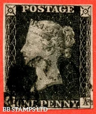 SG. 2 c. A1 (2) h. AS66. " OA ". 1d black. Plate 10. A fine used example  B47541