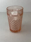 Anchor Hocking Pink Miss America 4 1/2” Banded Flat Tumbler Depression Glass