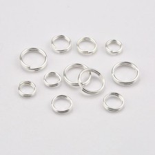 925 Sterling Silver Double Split Jump Rings 4 5 6 8mm Jewellery Making Findings 