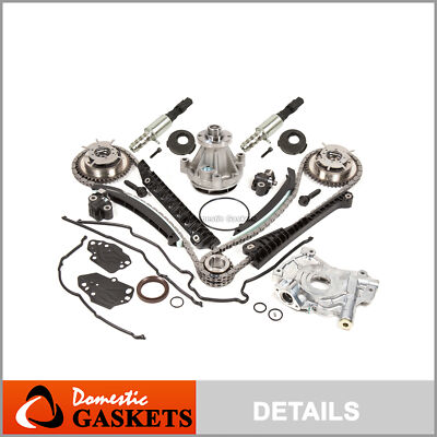 Timing Chain Kit Cam Phaser VCT Selenoid Oil Water Pump for 04-10 Ford 5.4L 24V