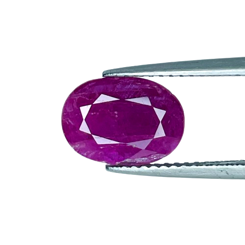 2.18CTS PURPLE PINK NATURAL RUBY OVAL CUT LOOSE GEMSTONES WATCH VIDEO - Picture 1 of 3