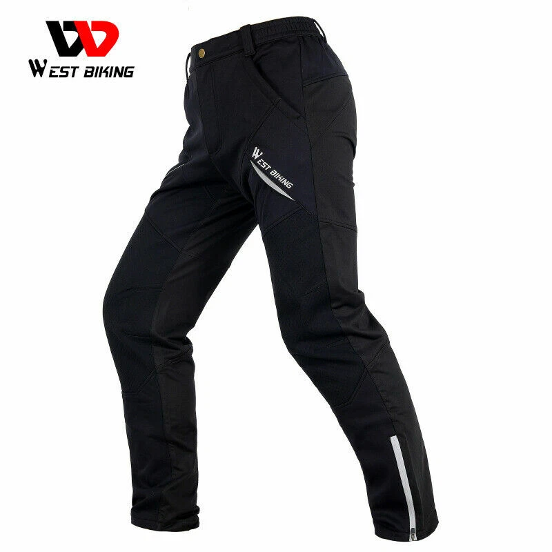 WEST BKING Winter Cycling Pants Thermal Casual Reflective Sports Trousers