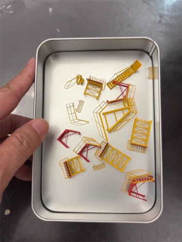 10Pcs Set 1/144 Scale Metal Maintenance Rack Airport Gse Aircraft Yellow Model - Picture 2 of 17