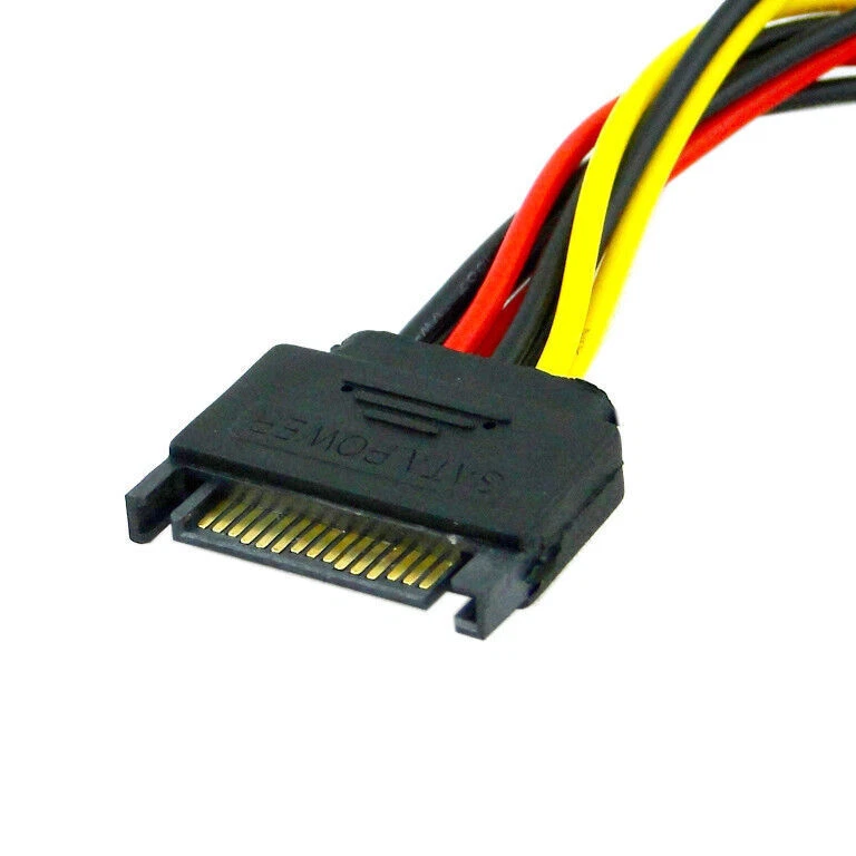 PC SATA II hard disk Power Male to 2 Female Splitter Y 1 to 2 extension Cable - Image 2 of 4