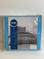 Nestl Duvet Cover Set Twin Sz Blue