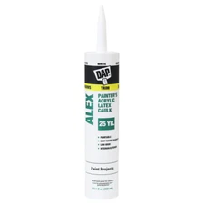 DAP White Acrylic Latex Caulk 10.1oz Paintable Waterproof Seal Trim Door Window