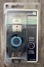 Leviton 30 Amp 250-Volt 3-Wire Locking Single Outlet, Black FREE SHIPPING 