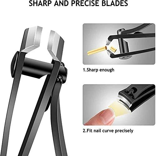 Toe Nail Clippers Cutter Set - Podiatry Pedicure Kit- Heavy duty For Thick Nails - Image 3 of 3