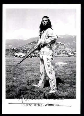 Pierre Brice autograph card known from Winnetou