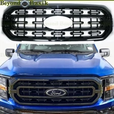 For 2021 22 2023 FORD F150 XL,XLT models GLOSS BLACK Grille Grill COVER OVERLAY