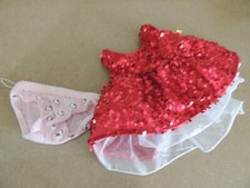 BUILD A BEAR HELLO KITTY UNDERPANTS  RED SEQUIN DRESS