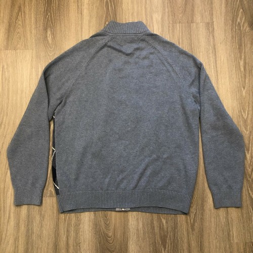 Tommy Hilfiger Mens XL Blue Argyle Zip 