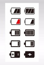 charging battery temporary tattoo body art