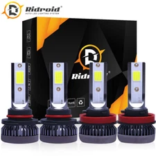 4X LED Headlight High Low Beam Bulbs Kit 9005 + H11 Super Bright White 6000K