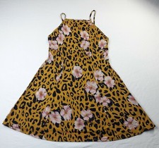 NEW, Women’s ASOS Yellow Floral Print Square Neck Skater Dress (6)