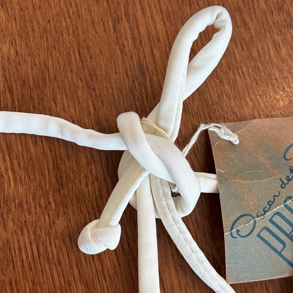 Traje de baño Oscar dela Renta con etiquetas vintage blanco y negro lazo EE. UU. talla niñas 10 Foto 4 de 4