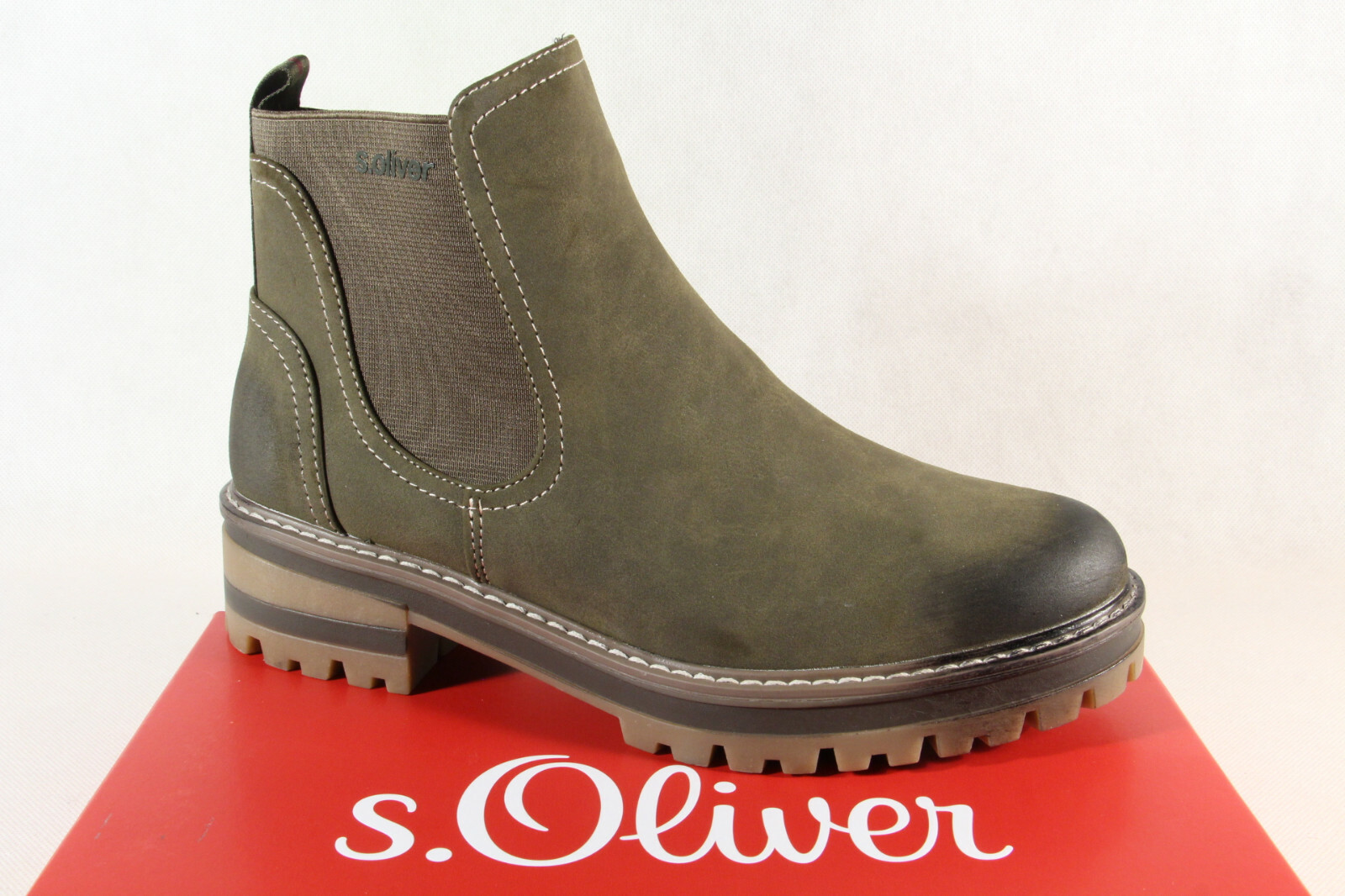 Schuhfachmann S Oliver Schwarze Stiefeletten Stiefel Damen Oliv
