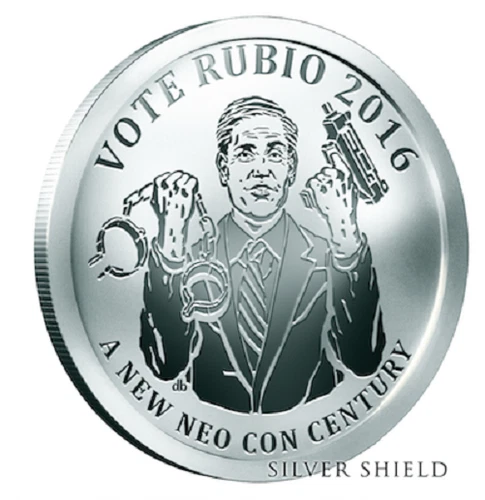 2016 1 OZ Marco Rubio Reverse Proof - Silver Shield .999 Collector Medallion