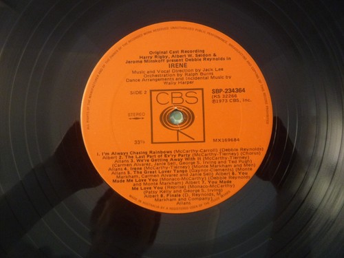 Debbie Reynolds in Irene 12" Vinyl LP G/fold 1973 CBS Aus SBP 234364 - Picture 8 of 9