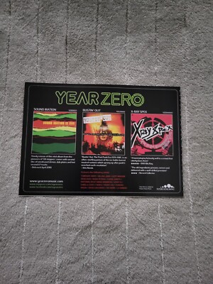 TPGM43 WERBUNG 5X8 YEAR ZERO: SOUND IRATION IN DUB. X-RAY SPEX