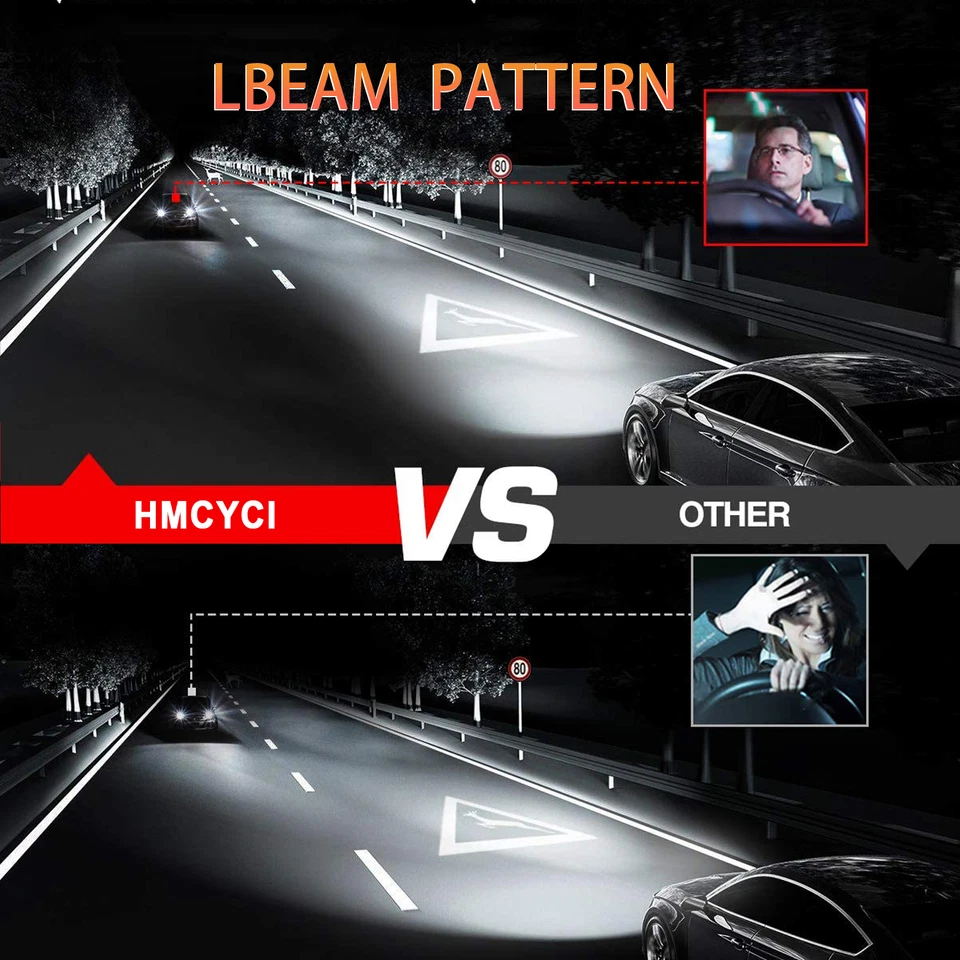 H7 LED Headlight Bulbs 6000K White For Yamaha YZF R3 2014 2015 2016 2017 2018 - Image 4 of 4