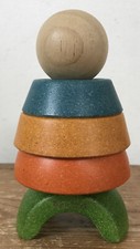 PlanToys Stackable Colorful Sustainable Eco Wood Wooden Baby Toddler Infant Toy