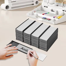 100Pcs Modern Magnetic Label Holders Magnetic Label Stand Shelf Rectangular