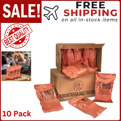 AMMO CAN MAN MRE 1 Case Of HDR U.S. Military Surplus Humanitarian Meals Ready To Eat FEMA 10