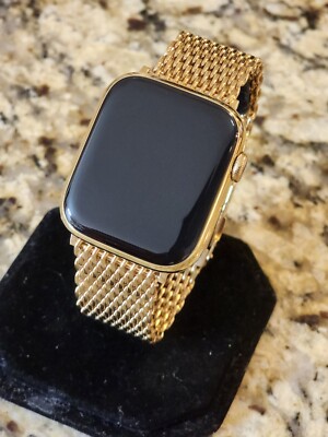 18k Gold Plated Heavy Shark Apple Watch Band 45mm. No Watch Band Only