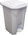 Recycling Pedal Bin Step On Container Waste Bin White Base & Lid - 2 Sizes