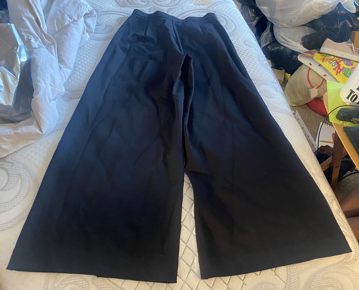 Jean Paul Gaultier Fuzzi Black High Waisted Crop Goucho Wide