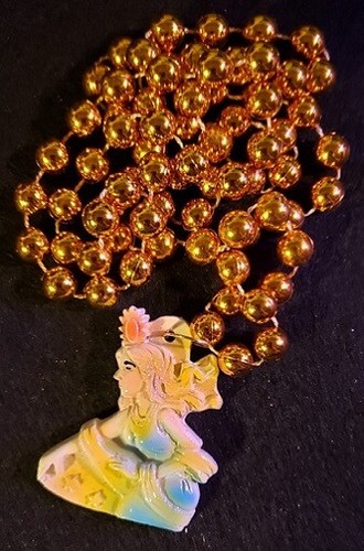 Cuentas de Mardi Gras - Krewe of Rex - Cuentas de Saule - Cuentas de oro - 2019 - Imagen 1 de 3