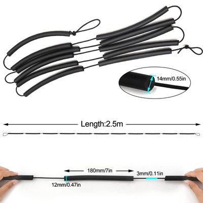 8.2ft High Jump Elastic Crossbar - Foam & Bungee Training Bar For Beginners & Athletes
