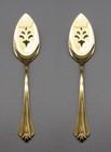 SET OF TWO Oneida Gold Plated GOLDEN ROYAL FLUTE Dessert Servers/ Servalls