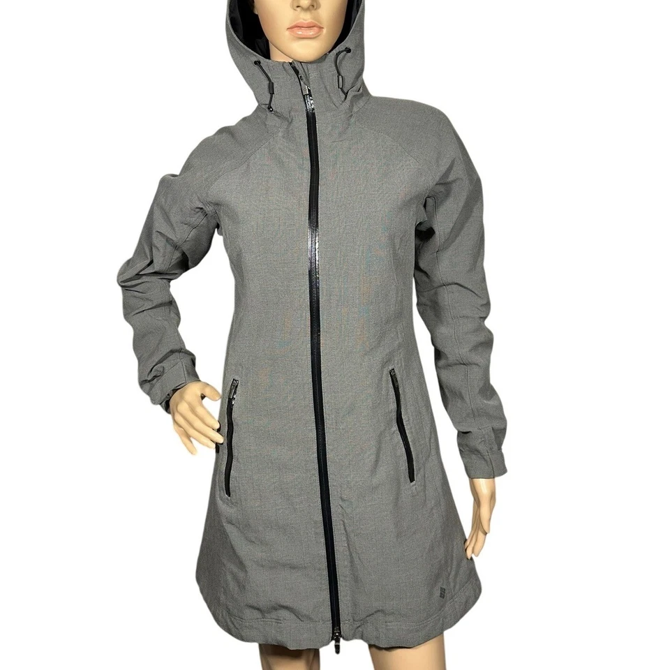 Columbia Jacket Women XS Gray Plaid Parka Coat Omni Heat Dusk2Dawn Waterproof - Image 3 of 4