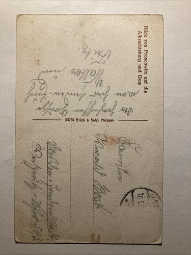 Meißen - Blick von Proschwitz auf die Albrechtsburg und Dom • alte Postkarte - Bild 2 von 6
