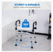Shower Chair Rotating Swivel Seat Medical Bath Chair With Backrest