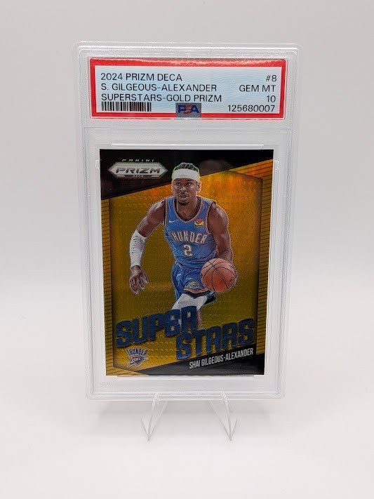 Shai Gilgeous Alexander 2024 Prizm Deca Superstars-Gold 7/10 Prizm PSA 10