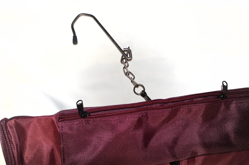 PIERRE CARDIN Bolsa de Ropa o Traje Plegable de Lona Borgoña Equipaje Foto 2 de 4