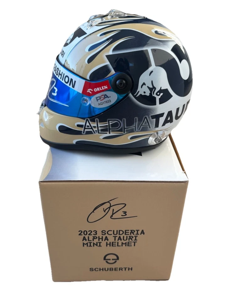 Daniel Ricciardo Signed 2023 F1 1:2 Mini Helmet Insc “HONEY BADGER” PSA AUTO #3 - Image 3 of 4