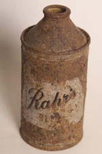 Rahr's & Chief Oshkosh Beer can - 12oz Cone Top Rusty Gold