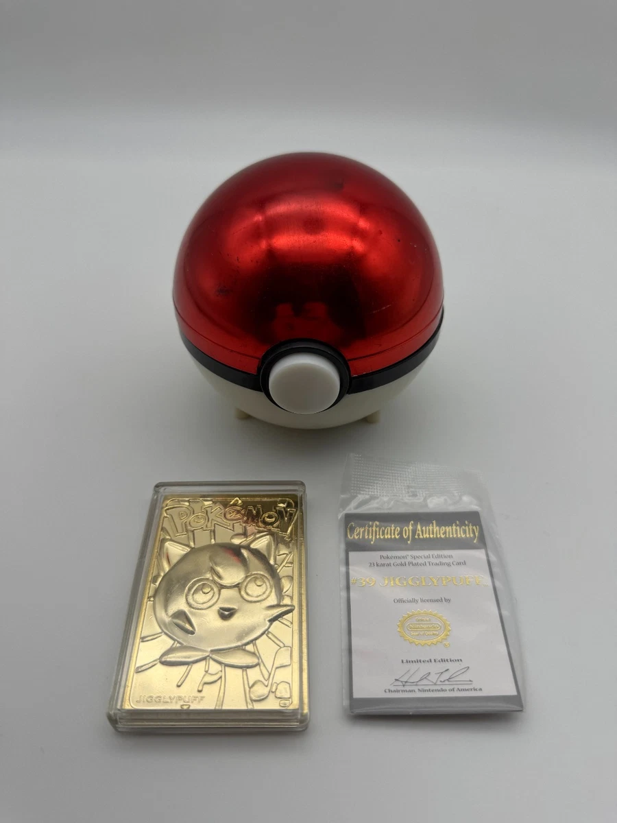Burger King 23k Gold Pokémon Pokeball Individual Trading Cards for