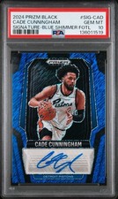 2024-25 Panini Prizm Black Cade Cunningham Blue Shimmer Signatures Auto #25/25