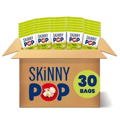 SkinnyPop Popcorn, Original, Whole Grain, Dairy-Free 0.65 Ounce (Pack of 30)