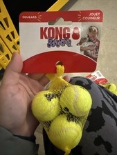 KONG SqueakAir Tennis Balls Pack of 3 Size XS, X-Small