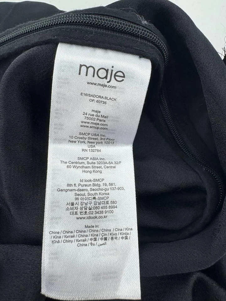 Mameluco Maje Isadora negro con encaje recortado para mujer talla 2 Foto 4 de 4