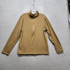 CONDOR Men Sweatshirt M Brown Base II Grid Thermal Fleece Long Sleeve