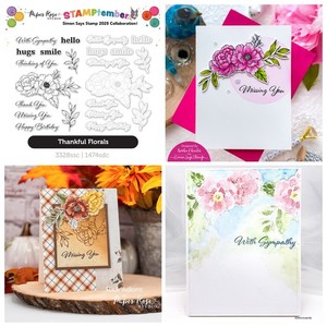 NEW - Stamptember 2025 - Paper Rose Studio - Thankful Florals -Stamp and Die Set