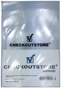 300 CheckOutStore Crystal Clear Golden Age Thick Comic Book Bags
